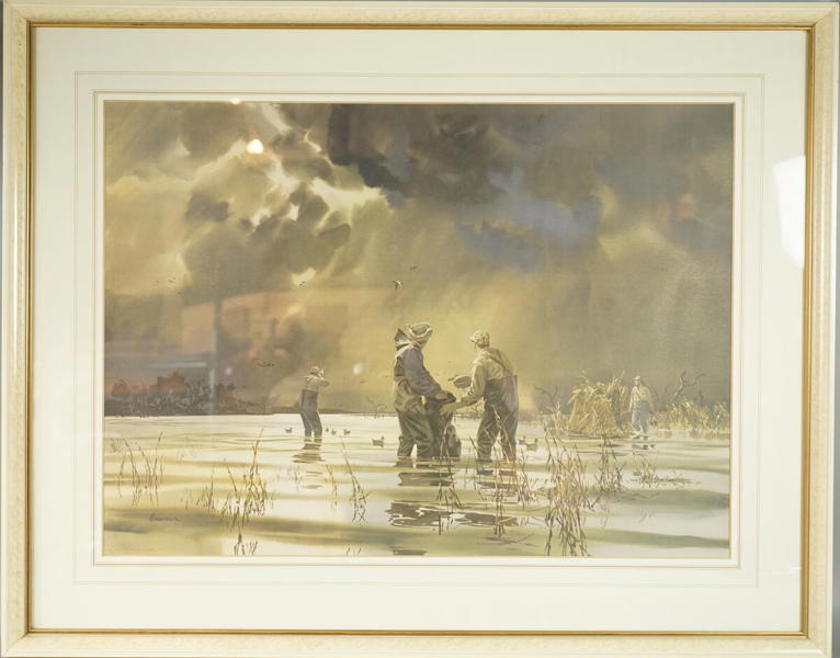 John P. Cowan, "Picking Up Pintails", tryck.