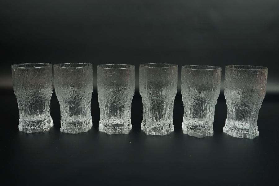 Ölglas, 6 st, "Aslak", Tapio Wirkkala, Iittala.