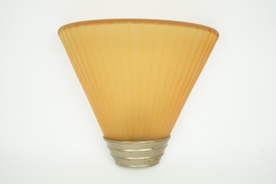 Vägglampa, uplight, glas/metall, art deco, 1930-tal.