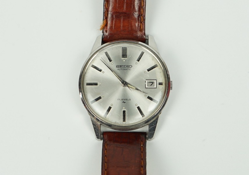 Seiko Automatic, armbandsur, stål, modell 021900, Japan, 1960/70-tal.