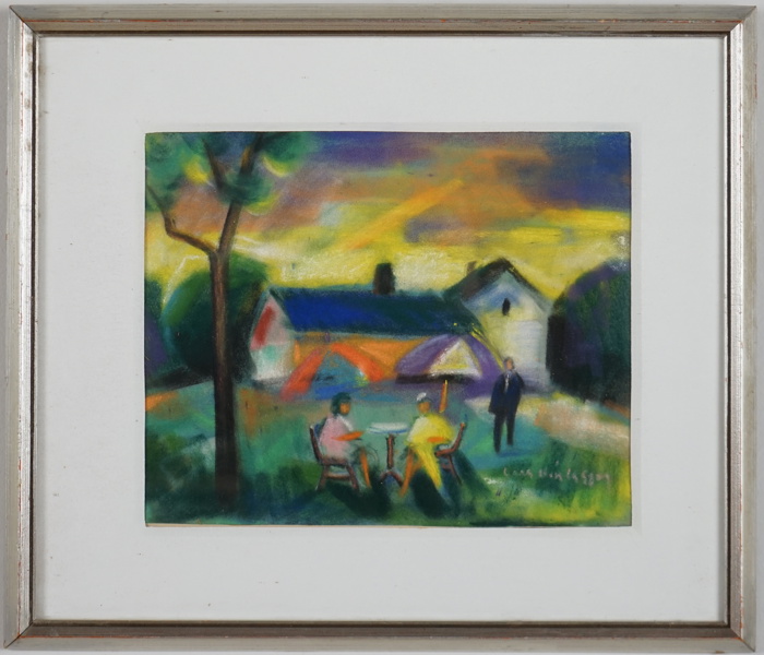 Lars Niklasson, pastell på filt, signerad.