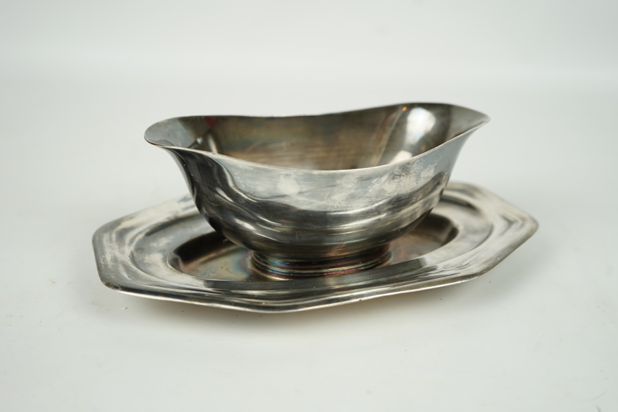 Såsskål/båtskål, silver, 1900-tal.