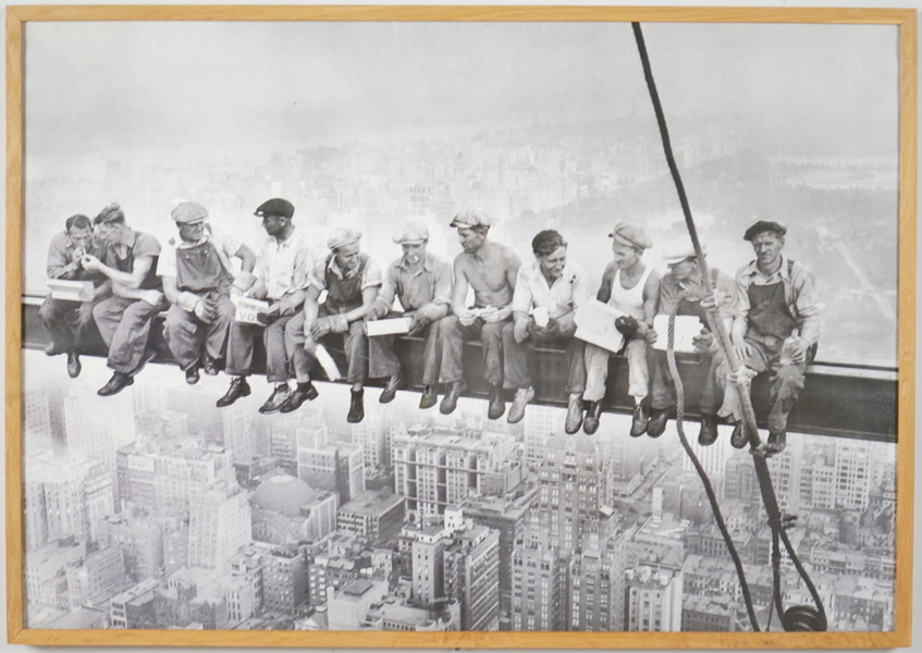 Affisch, "Lunch atop a skyscraper".