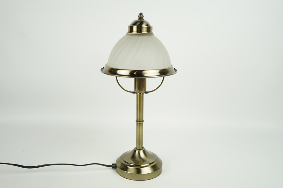 Bordslampa, glas/gulmetall, Cottex.