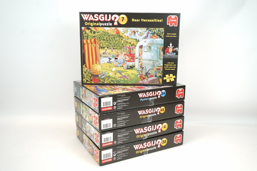 Pussel, 5 st, 1000 bitar, "Puzzle what you see", Wasgij.