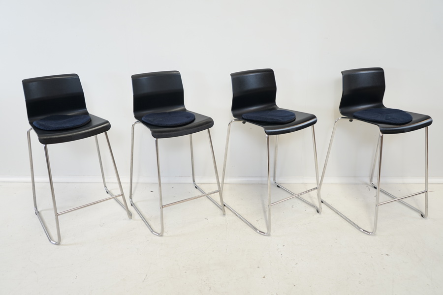 Barpallar, 4 st, plast/krom, "Glenn", IKEA.