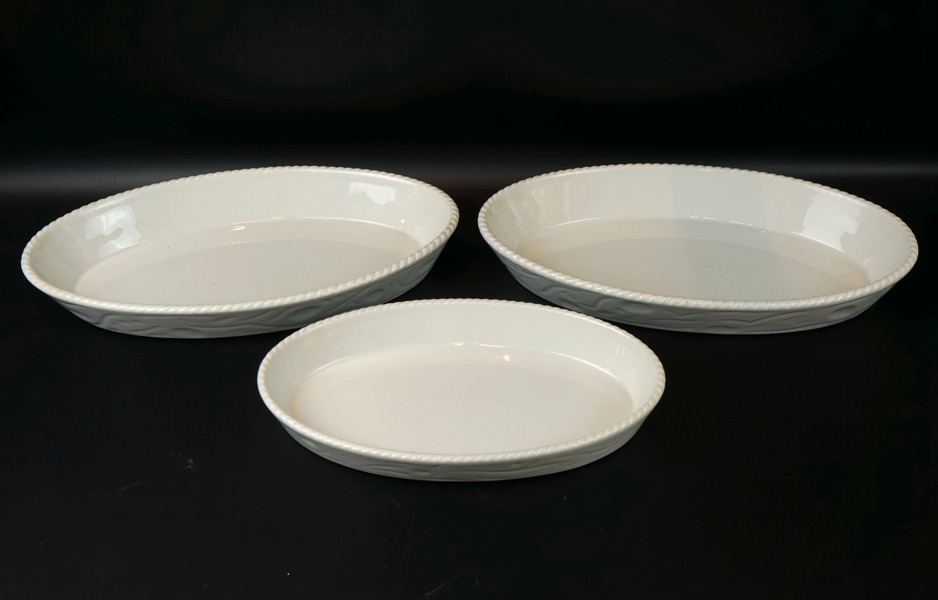 Formar, 3 st, porslin, Luzifer Bauscher Weiden, Bavaria, Tyskland.