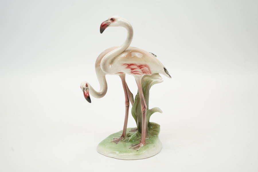 Rudolf Chocholka, figurin, porslin, Keramos, Wien, Österrike.