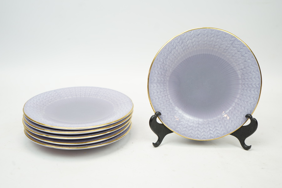 Louise Adelborg, assietter, 6 st, porslin, Swedish Grace, Rörstrand.