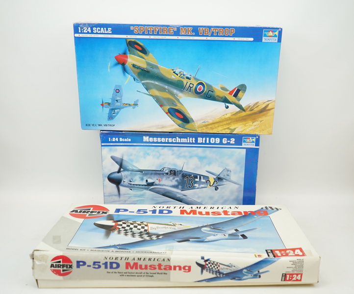Modellbyggsatser, flygplan, 3 st.