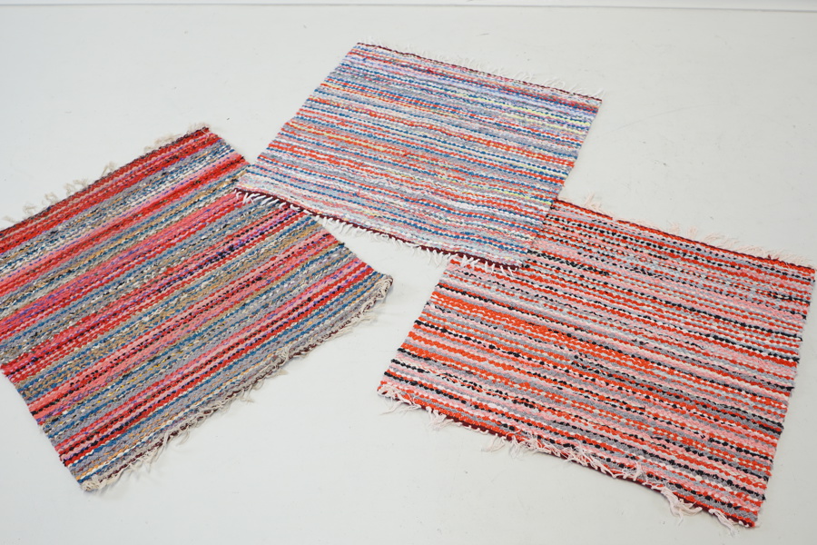 Trasmattor, 3 st, textil.
