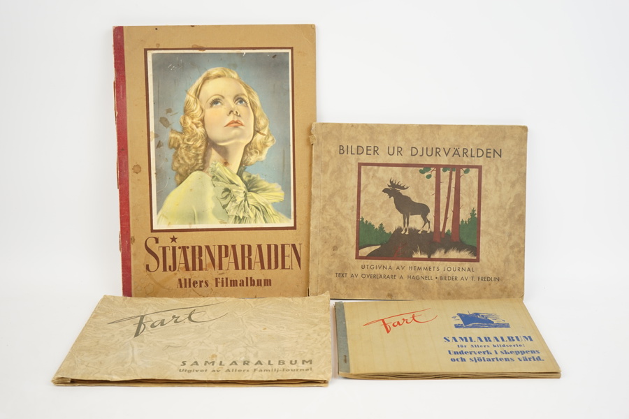 Samlaralbum, 4 st, från Allers och Hemmets Journal.