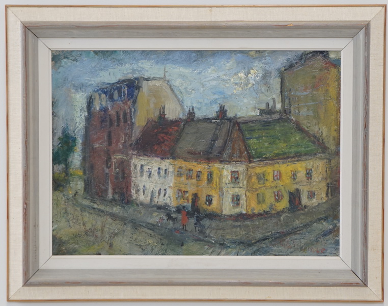 Åke Waldemar Larsson, olja på pannå, signerad, daterad 1962.