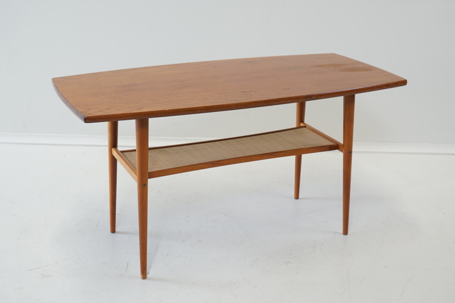 Soffbord med hylla, teak, Alberts i Tibro, 1950/60-tal.