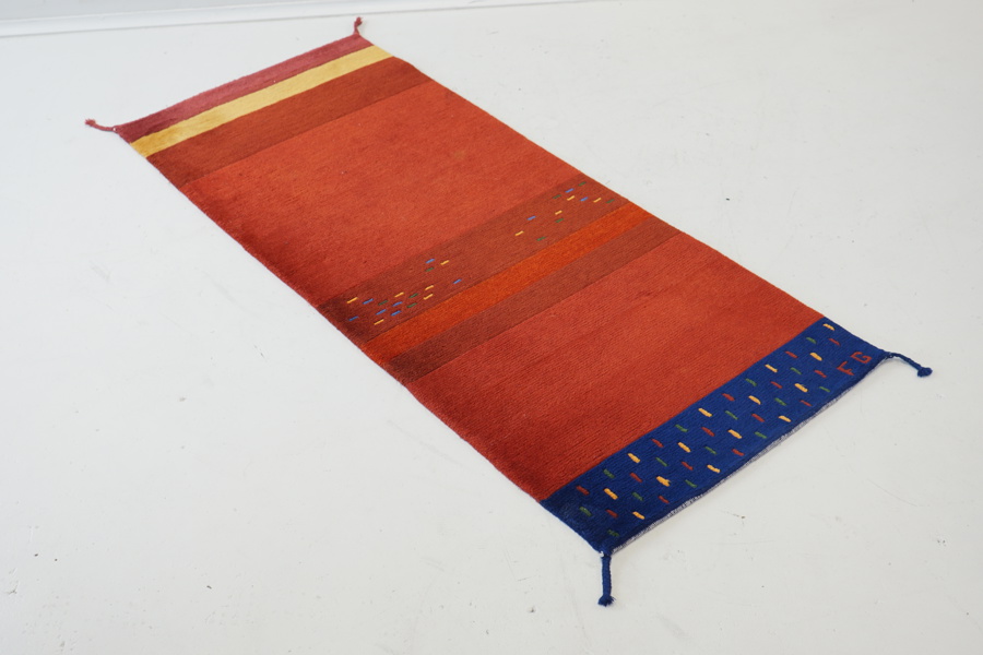 Farzin Ghoreishi, matta, Gabbeh, handtuftad, ull, med monogram FG.