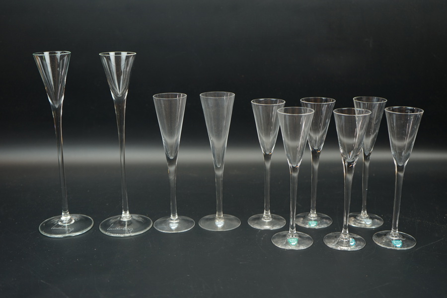 Snapsglas, 3 olika modeller, bl.a Orrefors.