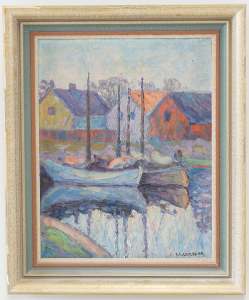 Carl Oscar Larsson, olja på duk, signerad.