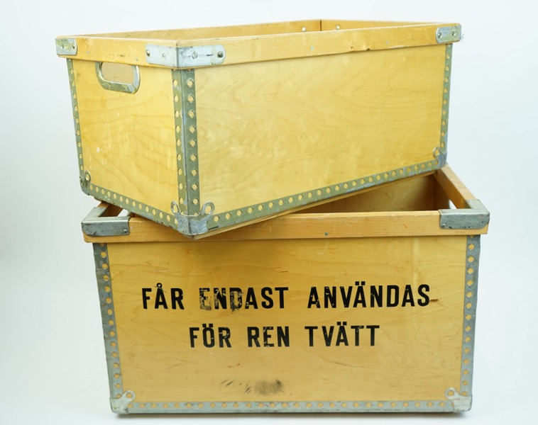 Transportbackar, 2 st, trä.