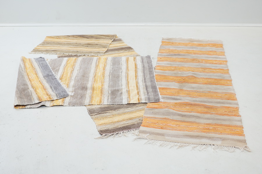 Trasmattor, 3 st, textil.