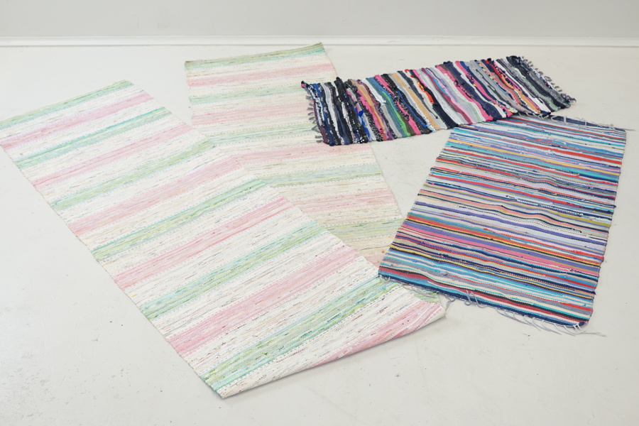 Trasmattor, 3 st, textil.
