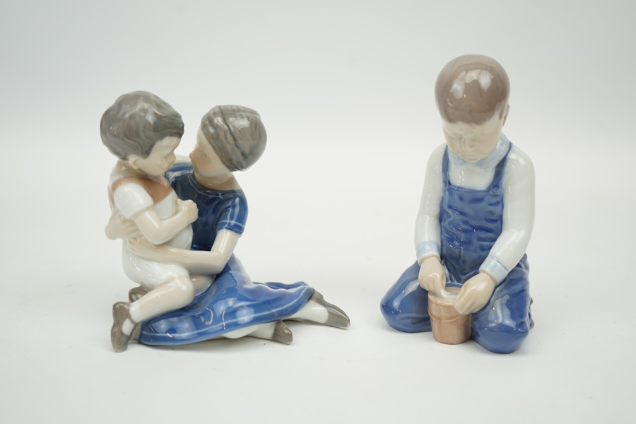 Figuriner, 2 st, porslin, Bing & Gröndahl.