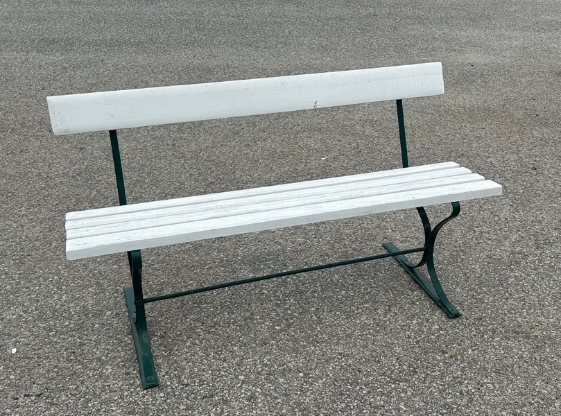 Parkbänk, metall/trä.