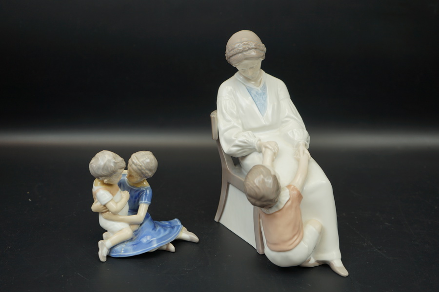 Figuriner, 2 st, porslin, Bing & Gröndahl.