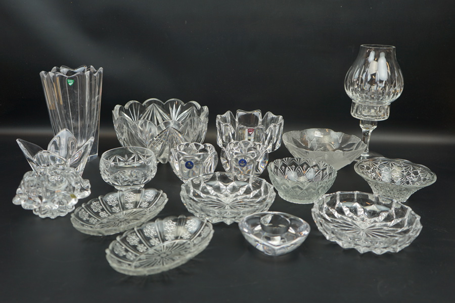 Diverse glas, 17 delar, bl.a Royal Copenhagen och Orrefors.