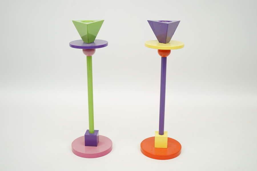 Anna Efverlund, ljusstakar, ett par, metall, "Konfetti", IKEA, 1980-tal.