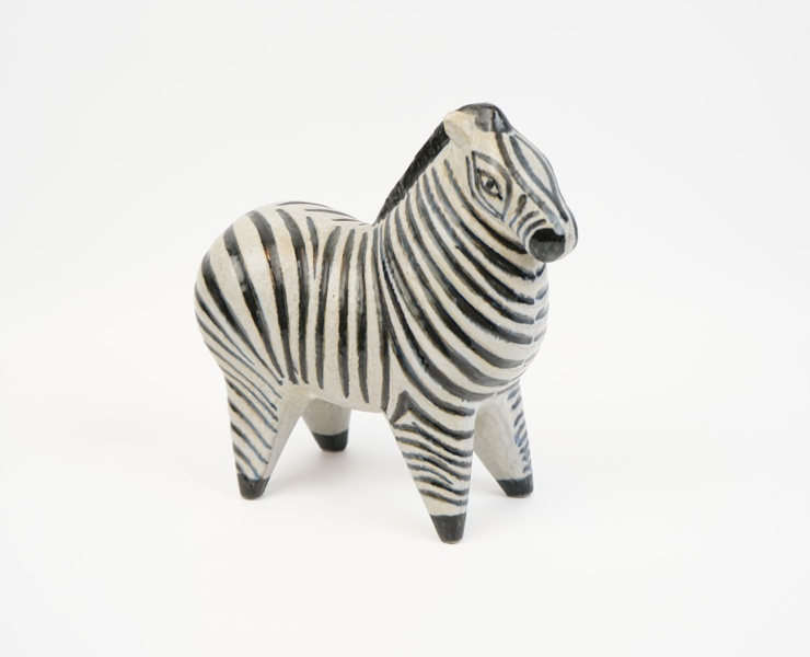 Lisa Larson, figurin, stengods, ''Zebra'' ur serien ''Stora Zoo'', Gustavsberg.