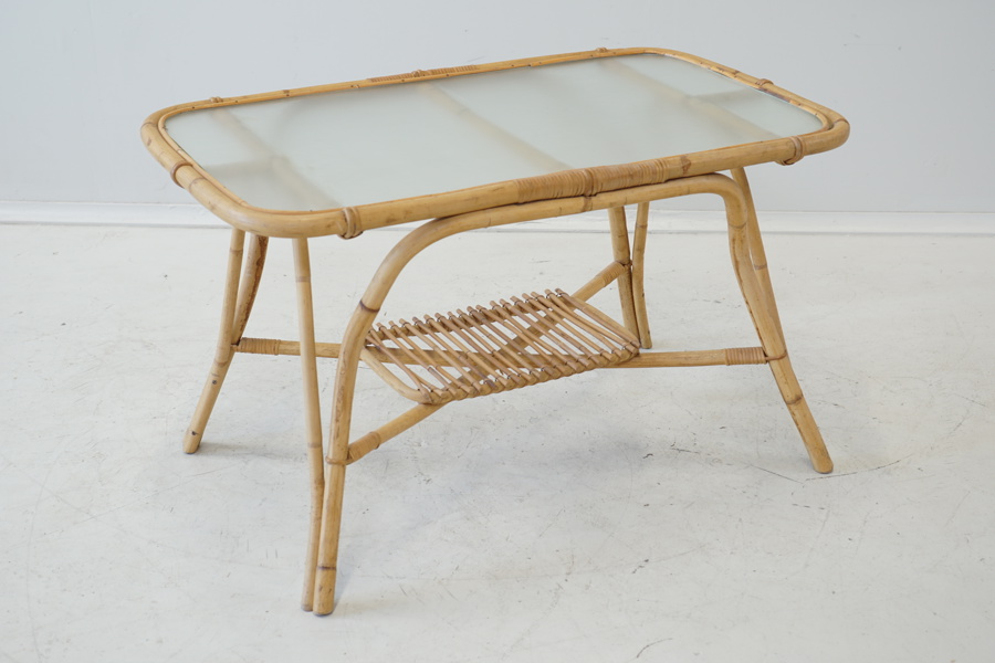 Bord, rotting/glas, 1900-talets mitt.