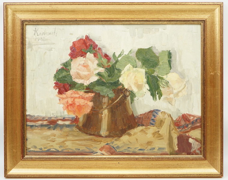 Gerhard Karlmark, olja på pannå, signerad, daterad 1933.