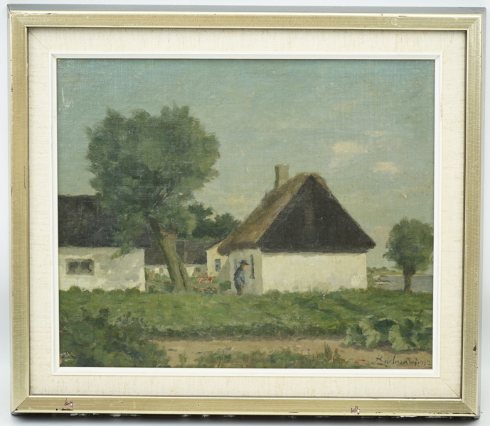 Gerhard Karlmark, olja på pannå, signerad, daterad 1932.
