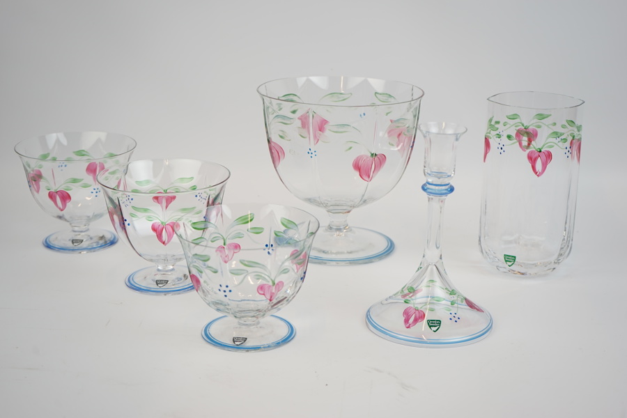 Glasföremål, 6 st, glas, "Maja", Eva Englund, Orrefors.
