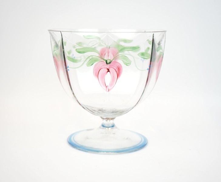 Eva Englund, skål på fot, glas, ''Maja'', Orrefors.