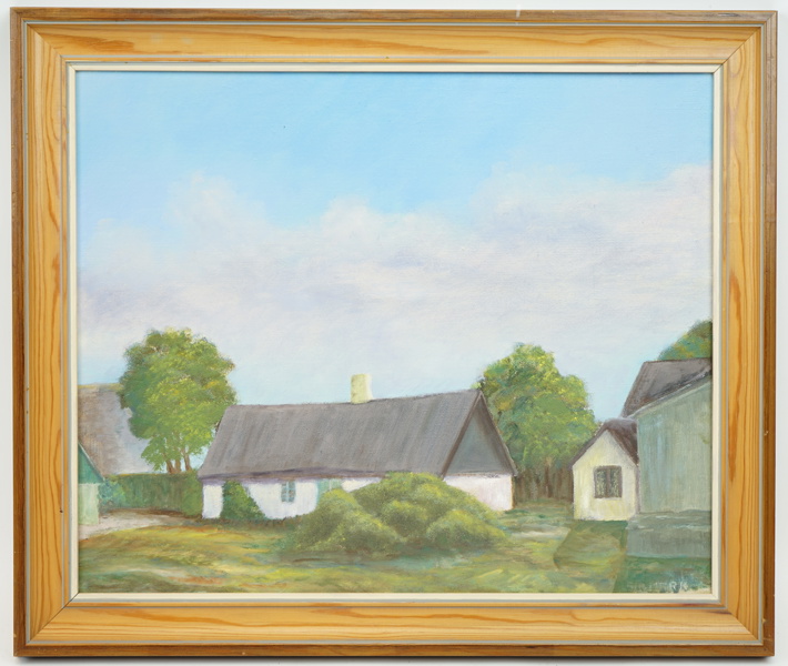 Oidentifierad konstnär, "Revhusen, Ystad", olja på duk, signerad Krahlmark.