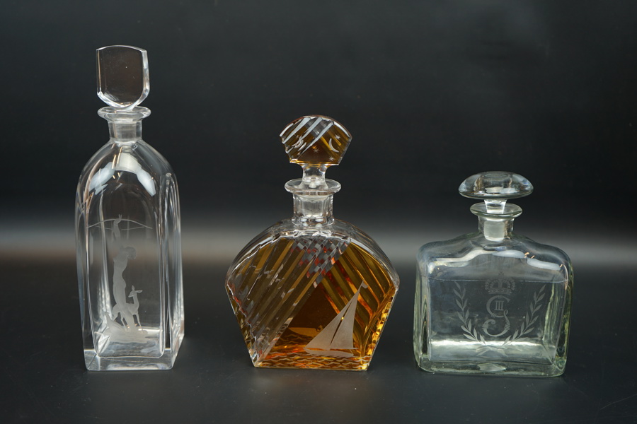 Karaffer, 3 st, glas.