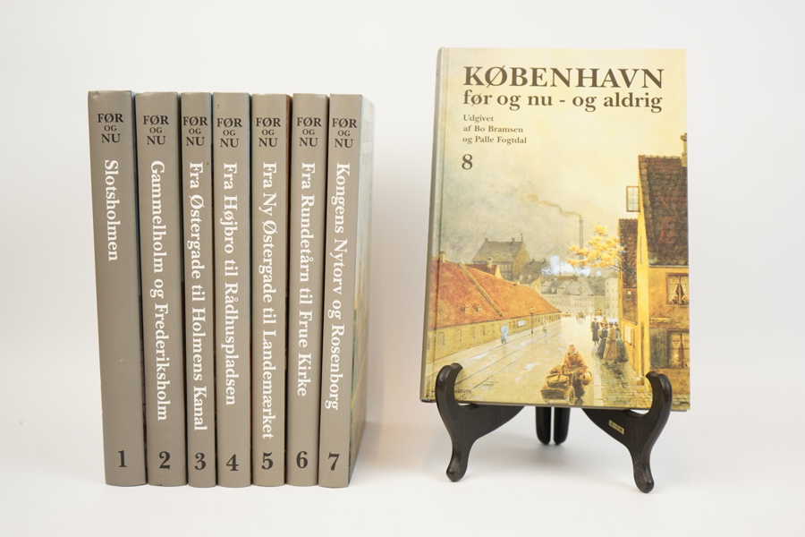 Böcker, Bo Bramsen København Før og nu - og aldrig, nr. 1-8, Palle Fogtdal.