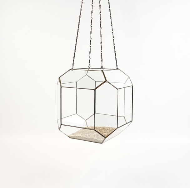 Ljuslykta, glas/smide, Smith's Konsthantverk.