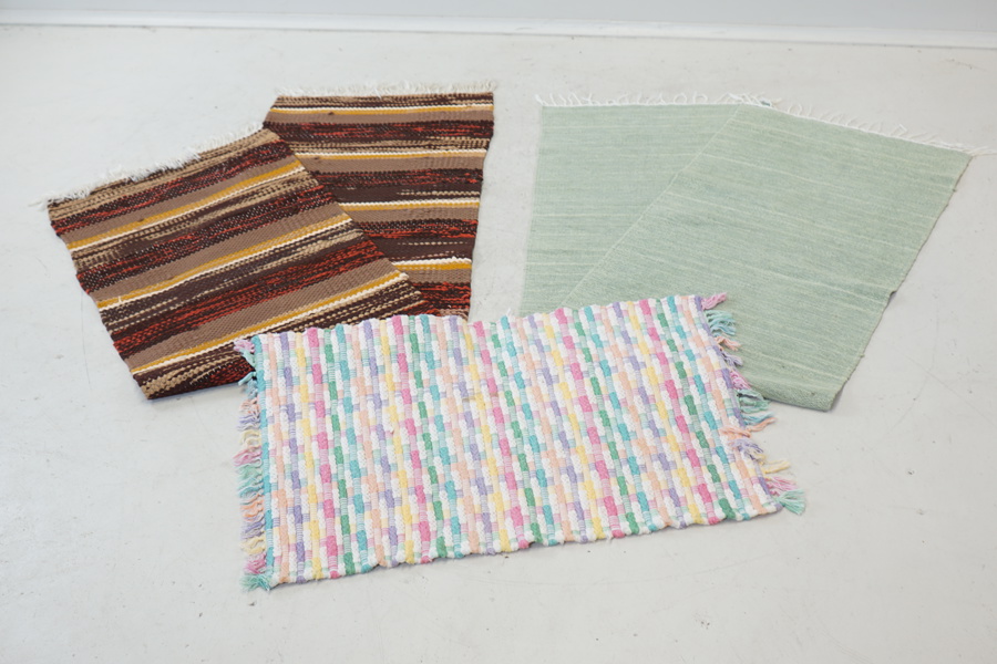 Trasmattor, 3 st, textil.