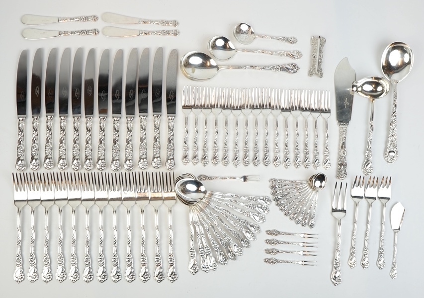 Bestickservis, 83 delar, nysilver, ''Amsterdam''.