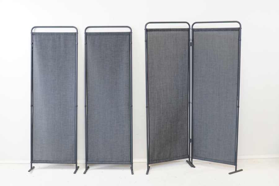 Skärmväggar, 4 sektioner, aluminium.