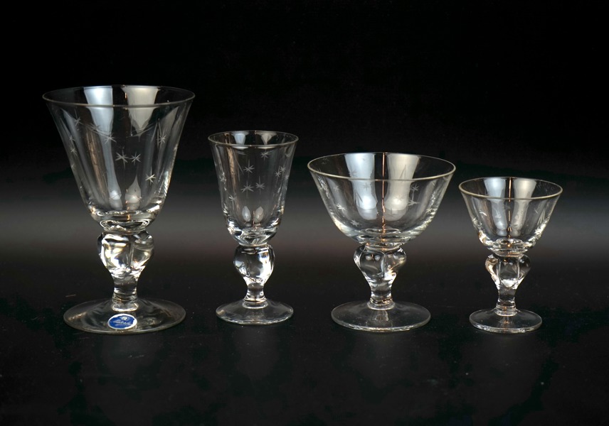 Glasservis, 39 delar, ''Vintergatan'', Alsterbro.