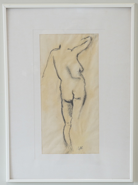 Görel Collin, kolteckning, monogramsignerad.