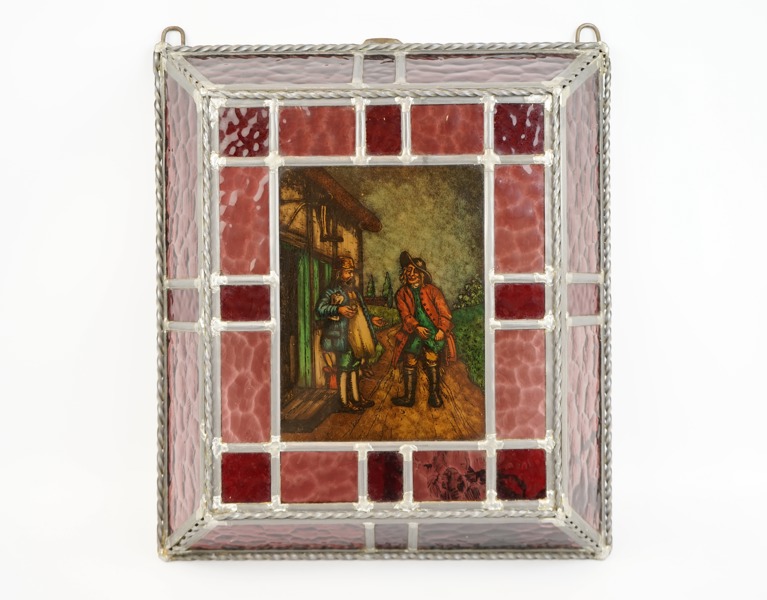 Väggplafond, blyinfattat glas.