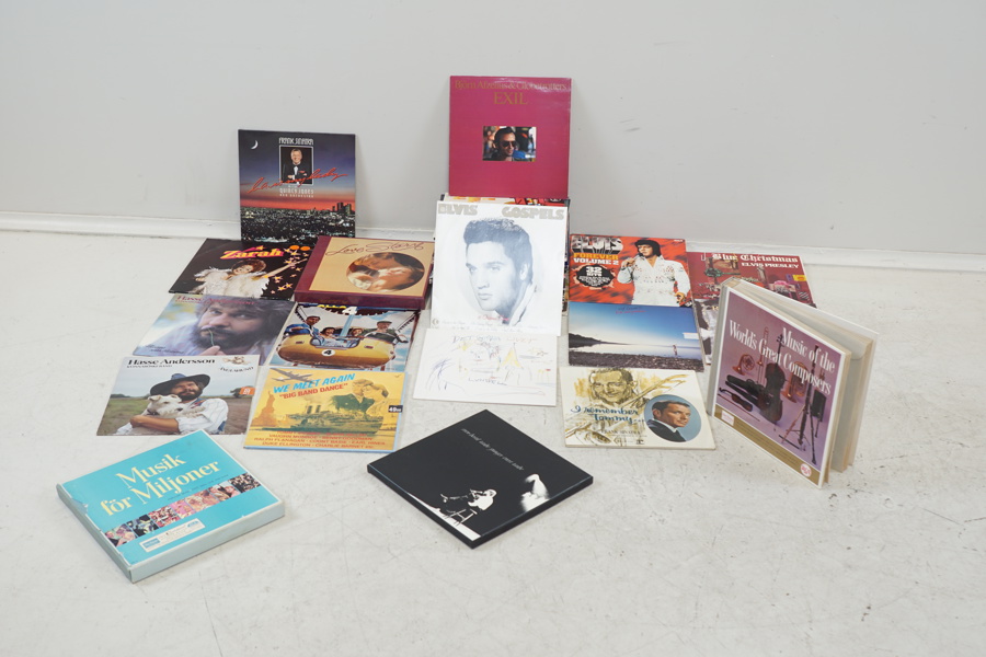 Vinylskivor, ett parti, bl.a Elvis.