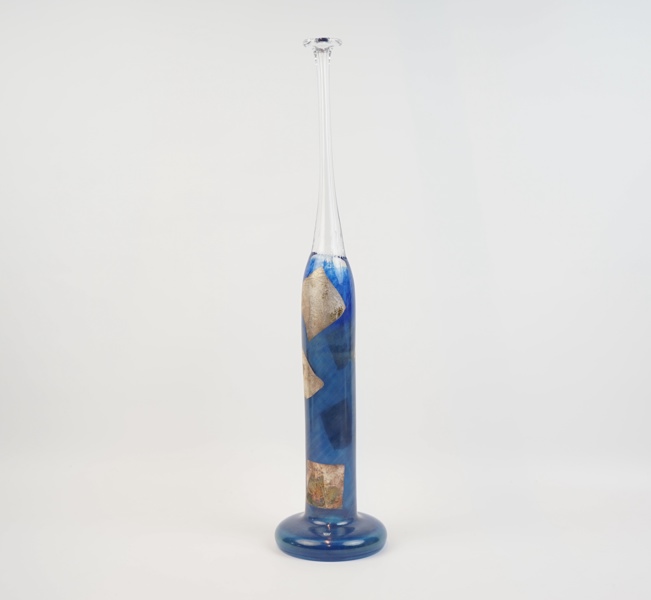 Bertil Vallien, vas, glas, ''Silverpipes Mirage'', limited edition, Kosta Boda, signerad.