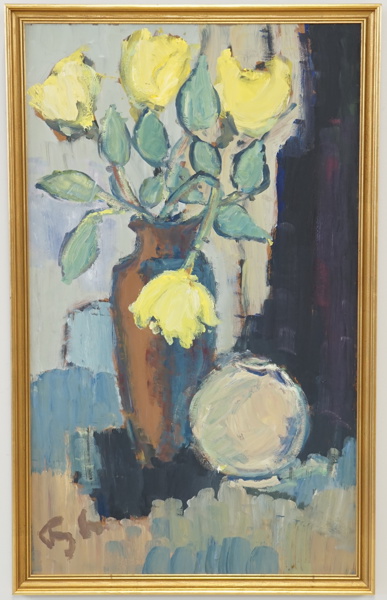 Frans Lundberg, olja på pannå, signerad.