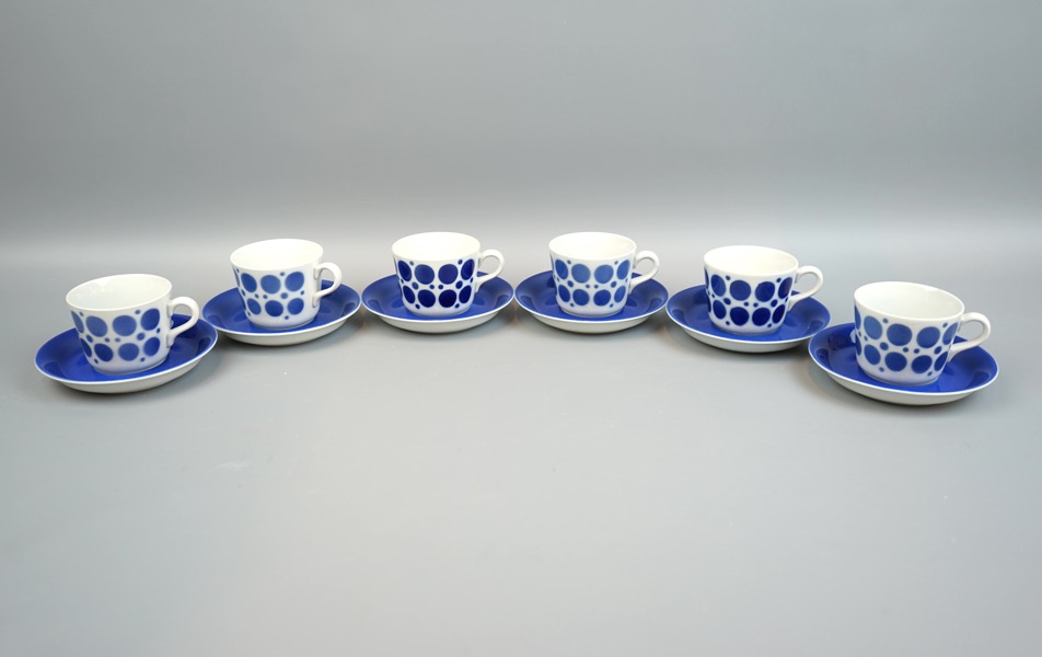 Göran Bäck, kaffeservis, 6 delar, porslin, ''Pop'', Arabia, Finland.