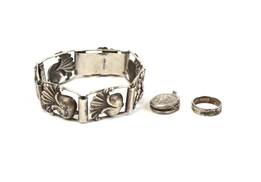 Smycken, 3 st, silver.